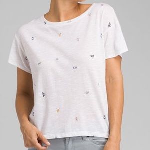 Prana White Vibes Chez Tee